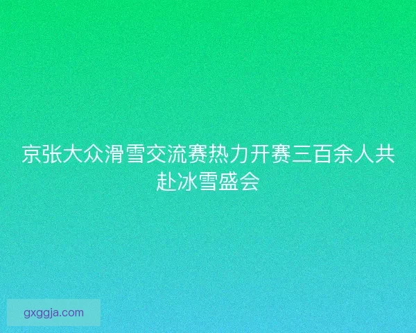京张大众滑雪交流赛热力开赛三百余人共赴冰雪盛会
